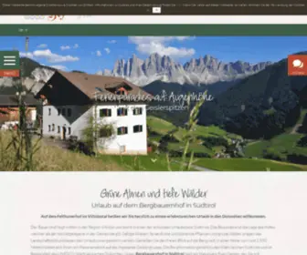 Felthunerhof.com(Urlaub auf dem Bergbauernhof in Südtirol) Screenshot