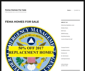 Femahomesforsale.com(FEMA Liquidation up to 50% off 3 bedroom homes) Screenshot