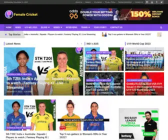 Femalecricket.com Screenshot