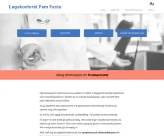 Femfaste.no(Legekontoret Fem Faste) Screenshot