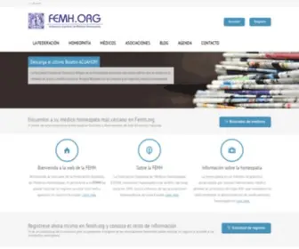Femh.org(ORGANIZA: SOCIEDAD HAHNEMANNIANA MATRITENSE FECHAS) Screenshot
