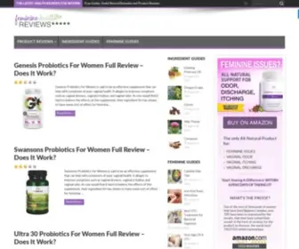 Femininehealthreviews.com(Expert Reviews of Women's Products) Screenshot