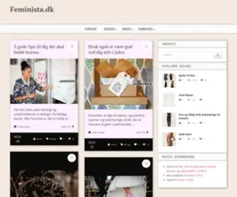 Feminista.dk(Mode, skønhed og design blog for kvinder.Feminista) Screenshot