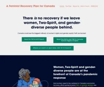 Feministrecovery.ca(A Feminist Recovery Plan for Canada) Screenshot