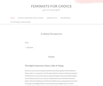 Feministsforchoice.com(Feminists Standing together) Screenshot