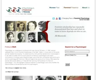 Feministvoices.com(Psychology's Feminist Voices) Screenshot