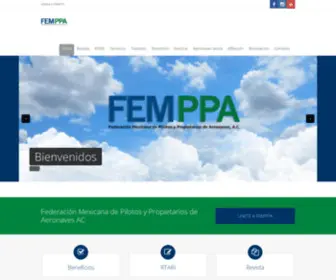 Femppa.mx(Federación Mexicana de Pilotos y Propietarios de Aeronaves) Screenshot