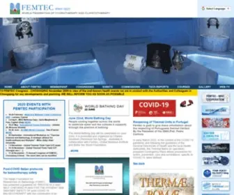 Femteconline.org(FEMTEC World Federation of Hydrotherapy and Climatotherapy) Screenshot