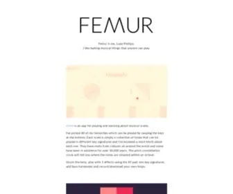 Femurdesign.com(The creative work of musician & developer) Screenshot