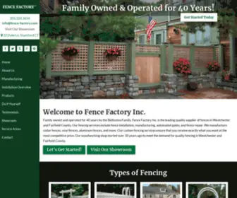 Fence-Factory.com(Fence Factory Inc of Stamford CT) Screenshot