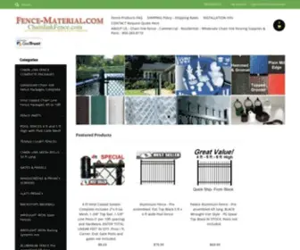 Fence-Material.com(Easy to Order Wholesale Chain link Fence Materials online) Screenshot