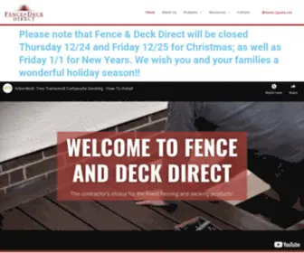 Fencedeckdirect.com(Fence and Deck Direct) Screenshot