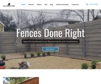 Fencemastersdfw.com(Best Fence Installation Company) Screenshot