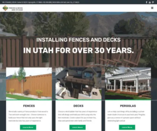 Fenceutah.com(Utah's Fence Installation Contractor and Materials Supplier) Screenshot