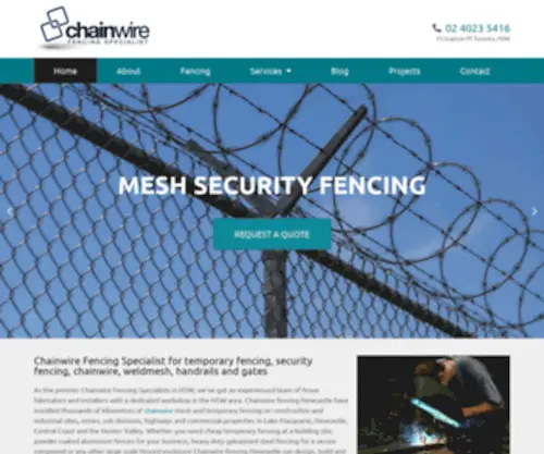 Fencingspecialist.com.au(Chainwire Fencing Newcastle) Screenshot