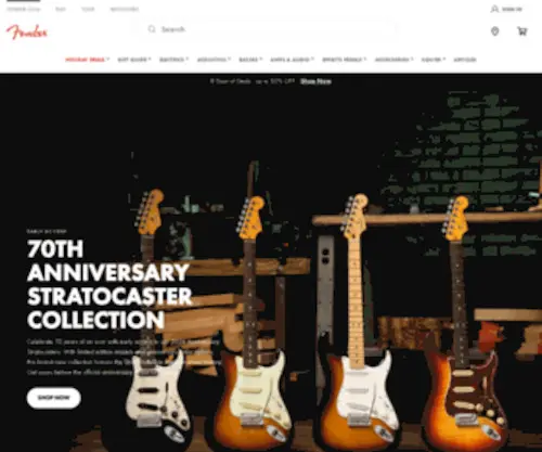 Fender.com(Fender Guitars) Screenshot