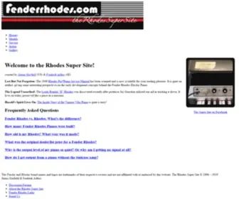 Fenderrhodes.com(The Rhodes Super Site) Screenshot