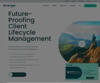 Fenergo.com(Client Lifecycle Management for Financial Institutions) Screenshot