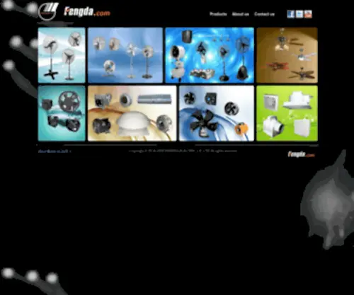 Fengda.com(Fan manufacturer) Screenshot
