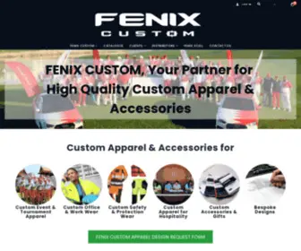 Fenix-Custom.com(Custom Apparel & Accessories by Fenix Custom) Screenshot