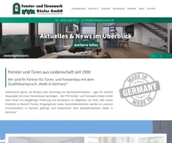 Fensterwerk-Roesler.de(Fenster- & Türenwerk Rösler GmbH) Screenshot