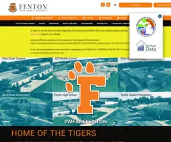 Fentonschools.org(Home of the Fenton Tigers) Screenshot
