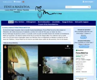 Fenua-Mataioa.com(FENUA MATA'I'OA : Hotel vacances dans l'île de Moorea) Screenshot