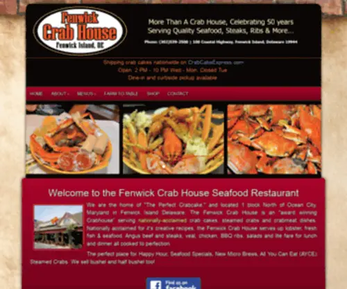 Fenwickcrabhouse.com(Seafood Restaurant) Screenshot
