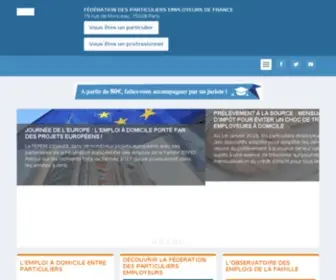 Fepem.fr(Fédération des Particuliers Employeurs de France) Screenshot