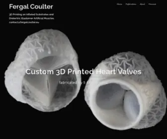 Fergalcoulter.eu(3D Printing on Inflated Substrates and Dielectric Elastomer Artificial Muscles) Screenshot