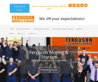 Fergusonmoving.com(Top-Rated Movers) Screenshot