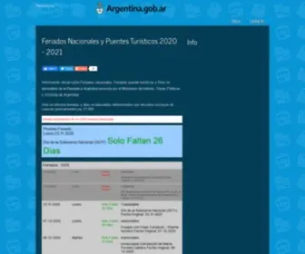 Feriadosypuentes.com.ar(Ministerio del Interior) Screenshot