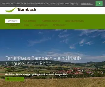 Ferienhaus-Bambach.de(Urlaub in der Rhön) Screenshot