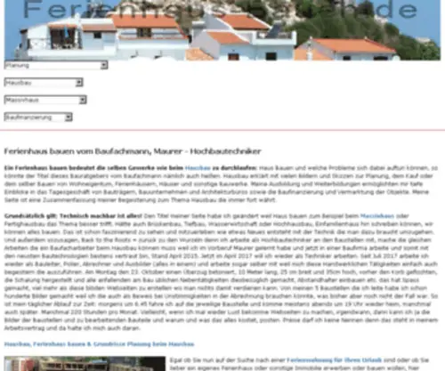 Ferienhaus-Bauen.de(Ferienhaus Bauen) Screenshot