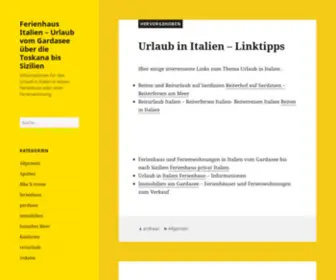 Ferienhaus-Italien.info(Informationen für den Urlaub in Italien in einem Ferienhaus oder einer Ferienwohnung) Screenshot