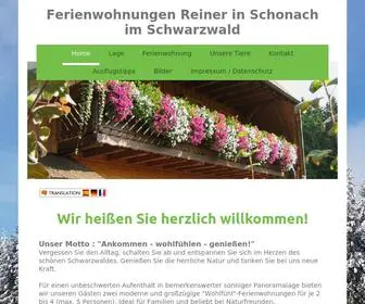 Ferienhaus-Reiner.de(Ferienwohnungen Reiner in Schonach im Schwarzwald) Screenshot