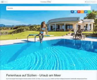Ferienhaussizilien.de(Villa, Ferienhaus, Ferienwohnung auf Sizilien) Screenshot