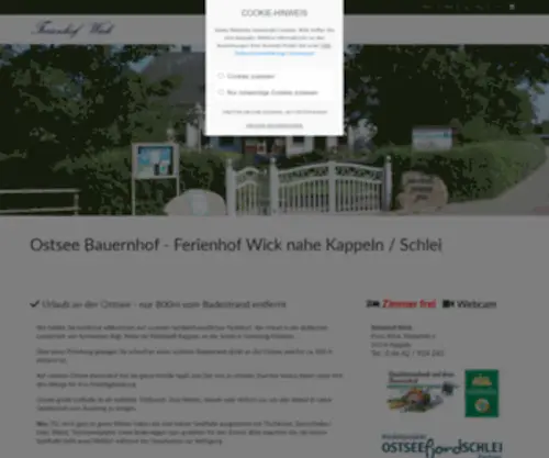 Ferienhof-Wick.de(Ostsee Bauernhof) Screenshot
