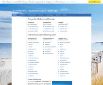 Ferienundfeiertage.de(Schulferien 2012) Screenshot