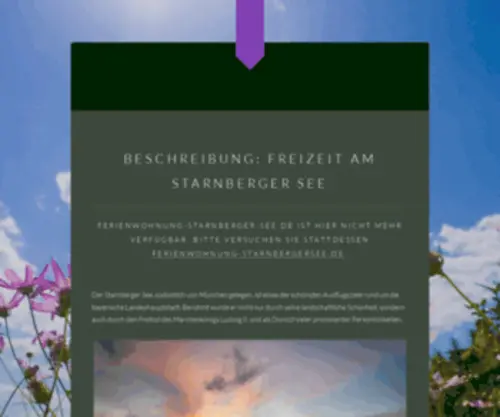 Ferienwohnung-Starnberger-See.de(Der Starnberger See) Screenshot