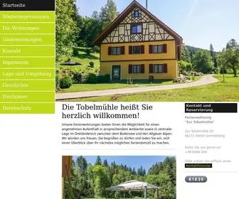 Ferienwohnung-Zur-Tobelmuehle.de(Ferienwohnung zur Tobelmühle) Screenshot