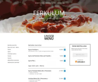 Ferkulum.de(Essen online bestellen in Köln) Screenshot