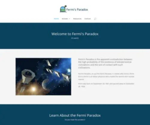 Fermisparadox.com(Fermisparadox) Screenshot