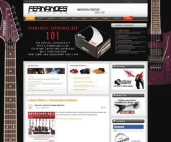 Fernandesguitars.com(Fernandes Guitars) Screenshot