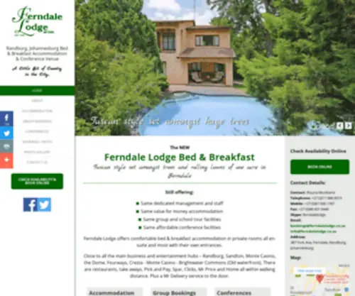 Ferndalelodge.co.za(Ferndale Lodge) Screenshot