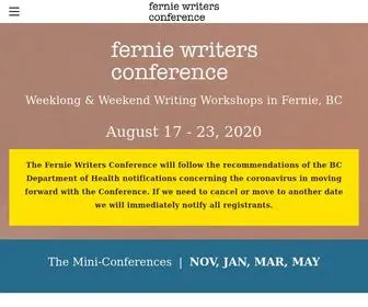 Ferniewriters.org(Fernie Writers Conference) Screenshot