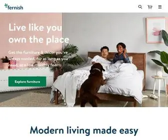 Fernish.co(Premium furniture rentals that feel like home) Screenshot