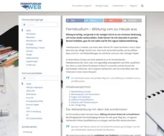 Fernstudiumweb.de(Fernstudium und Fernunterricht) Screenshot