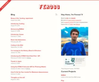 Feross.org(Feross Aboukhadijeh) Screenshot