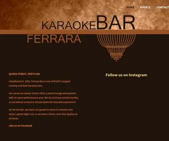 Ferrarabar.com.au(Ferrarabar Karaoke Bar Perth) Screenshot